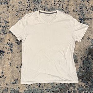White V-Neck Men's Shirt